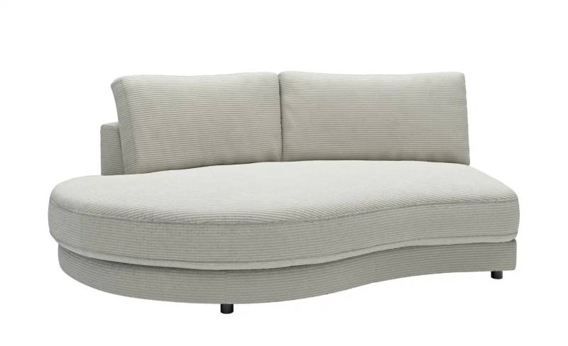 Jette Home Element Abschluss rund links in Cord Sila ¦ grau ¦ Maße (cm): B: 205 H: 85 T: 166.0 Polstermöbel > Sofas > Modulsofas - Höffner