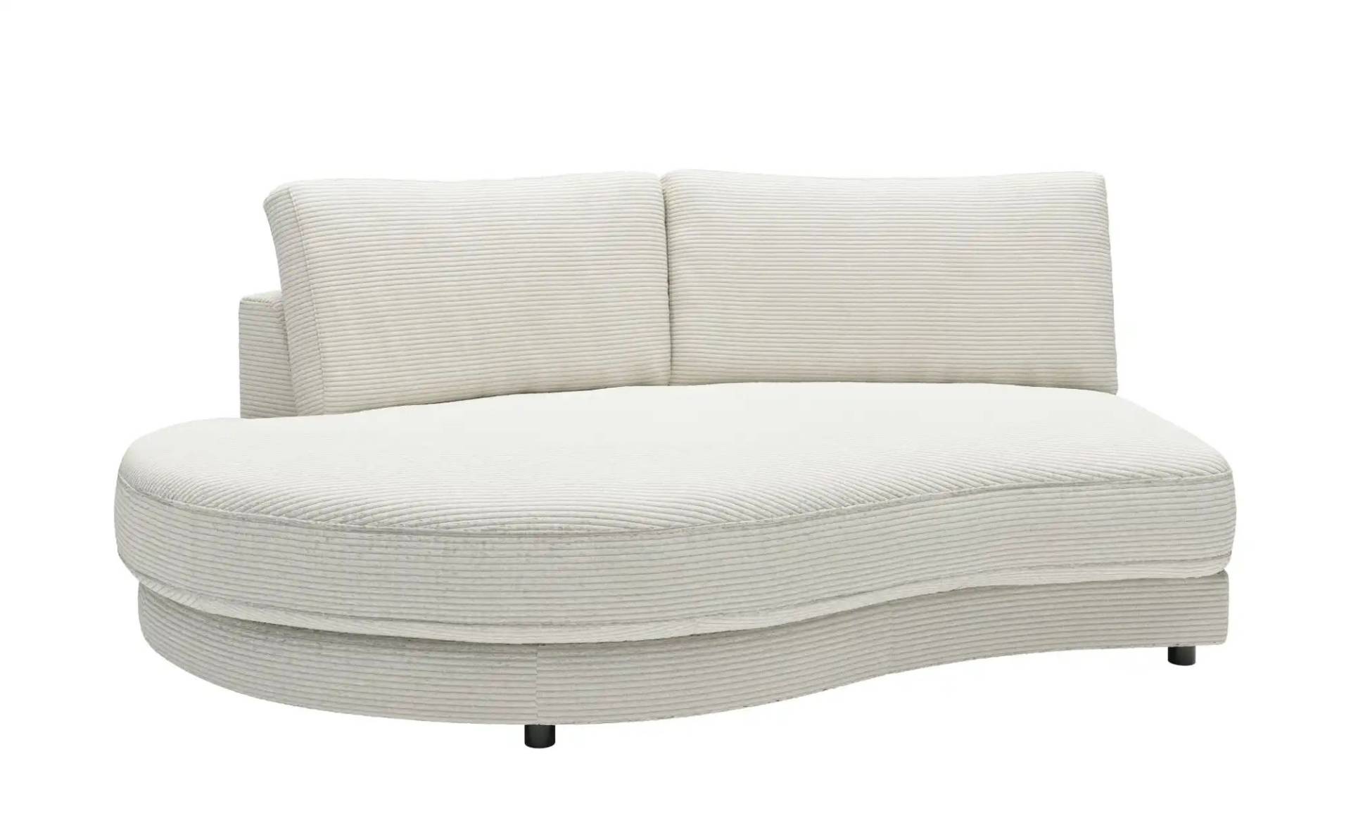 Jette Home Element Abschluss rund links in Cord Sila ¦ weiß ¦ Maße (cm): B: 205 H: 85 T: 166.0 Polstermöbel > Sofas > Modulsofas - Höffner