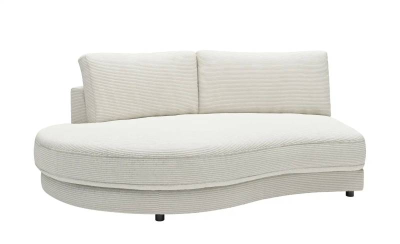Jette Home Element Abschluss rund links in Cord Sila ¦ weiß ¦ Maße (cm): B: 205 H: 85 T: 166.0 Polstermöbel > Sofas > Modulsofas - Höffner