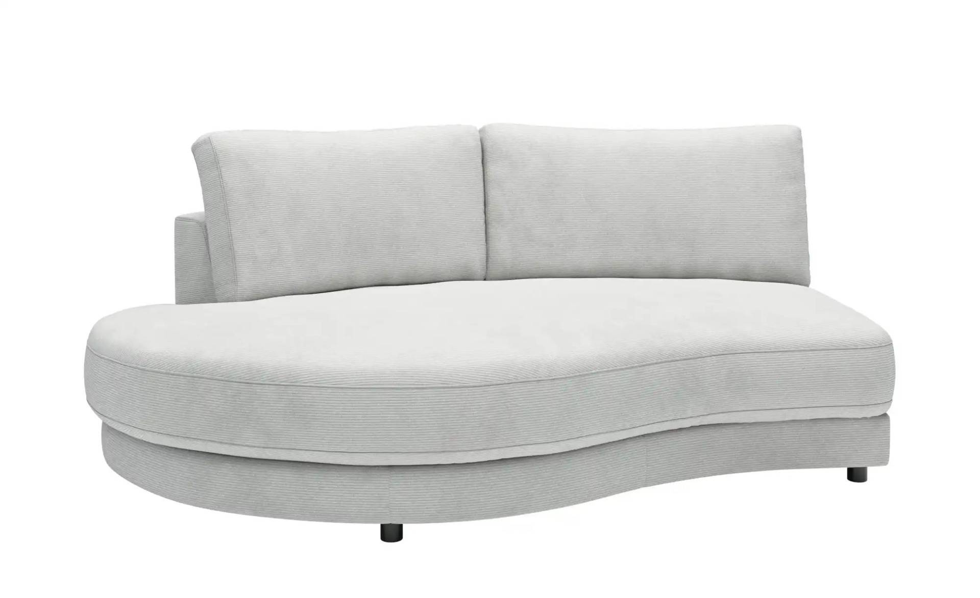 Jette Home Element Abschluss rund links in Feincord Sila ¦ grau ¦ Maße (cm): B: 205 H: 85 T: 166.0 Polstermöbel > Sofas > Modulsofas - Höffner