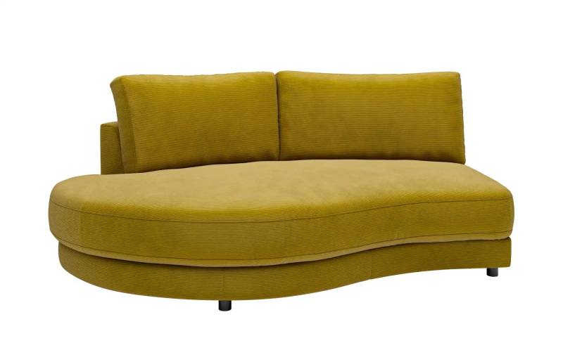 Jette Home Element Abschluss rund links in Feincord Sila ¦ grün ¦ Maße (cm): B: 205 H: 85 T: 166.0 Polstermöbel > Sofas > Modulsofas - Höffner