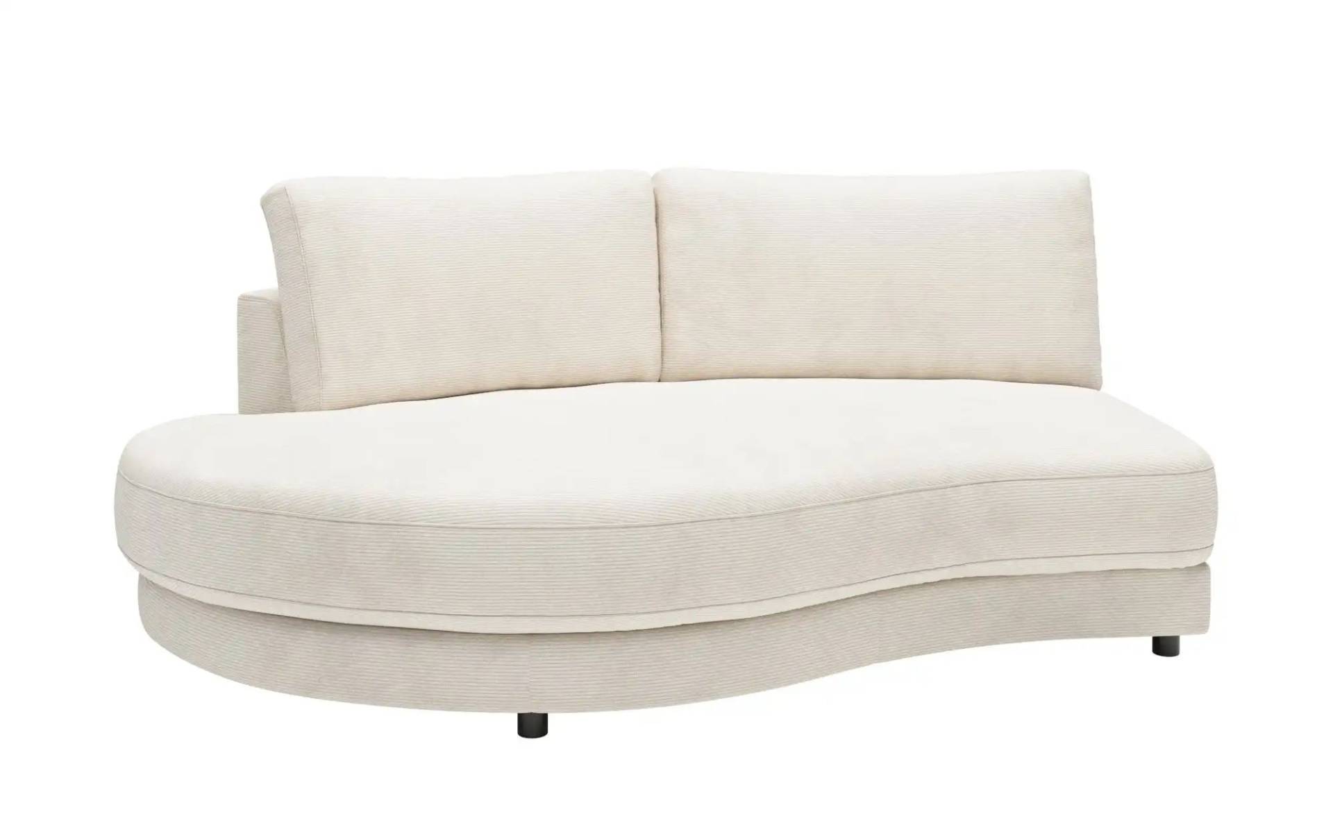 Jette Home Element Abschluss rund links in Feincord Sila ¦ weiß ¦ Maße (cm): B: 205 H: 85 T: 166.0 Polstermöbel > Sofas > Modulsofas - Höffner