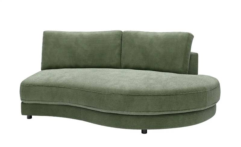 Jette Home Element Abschluss rund rechts in Cord Sila ¦ grün ¦ Maße (cm): B: 205 H: 85 T: 166.0 Polstermöbel > Sofas > Modulsofas - Höffner