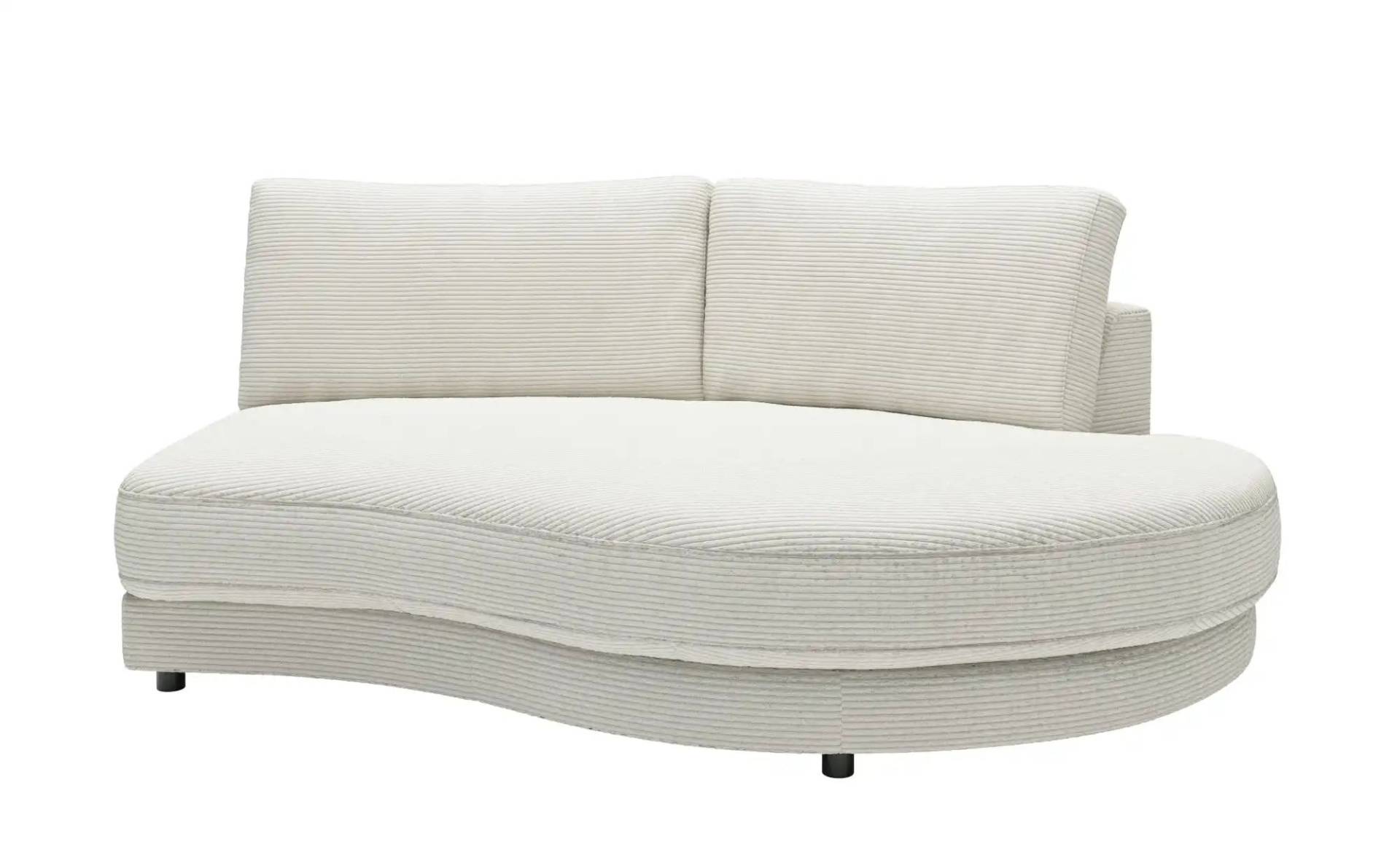 Jette Home Element Abschluss rund rechts in Cord Sila ¦ weiß ¦ Maße (cm): B: 205 H: 85 T: 166.0 Polstermöbel > Sofas > Modulsofas - Höffner