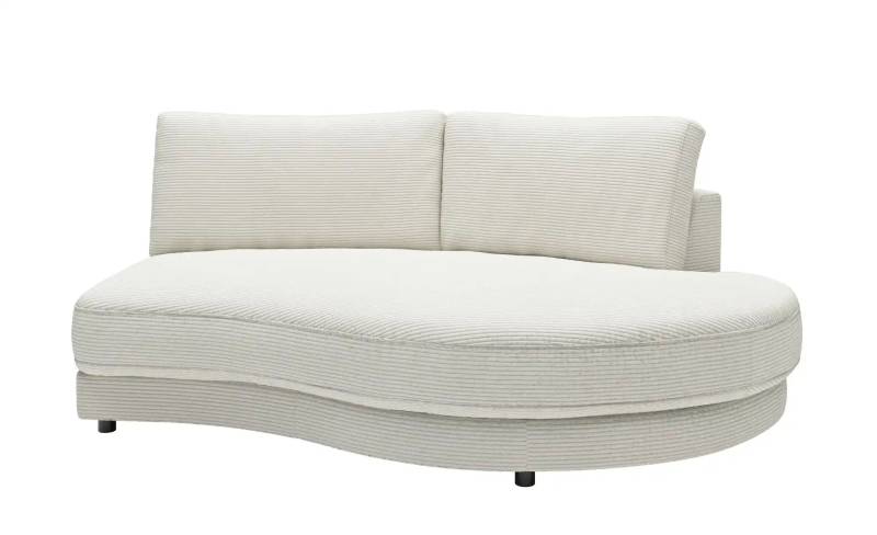 Jette Home Element Abschluss rund rechts in Cord Sila ¦ weiß ¦ Maße (cm): B: 205 H: 85 T: 166.0 Polstermöbel > Sofas > Modulsofas - Höffner