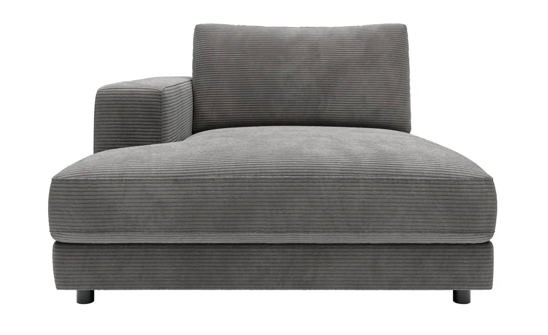 Jette Home Element Ottomane links in Cord Sila ¦ grau ¦ Maße (cm): B: 125 H: 85 T: 170.0 Polstermöbel > Sofas > Modulsofas - Höffner