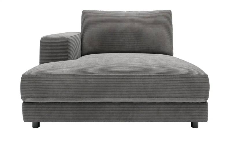 Jette Home Element Ottomane links in Cord Sila ¦ grau ¦ Maße (cm): B: 125 H: 85 T: 170.0 Polstermöbel > Sofas > Modulsofas - Höffner