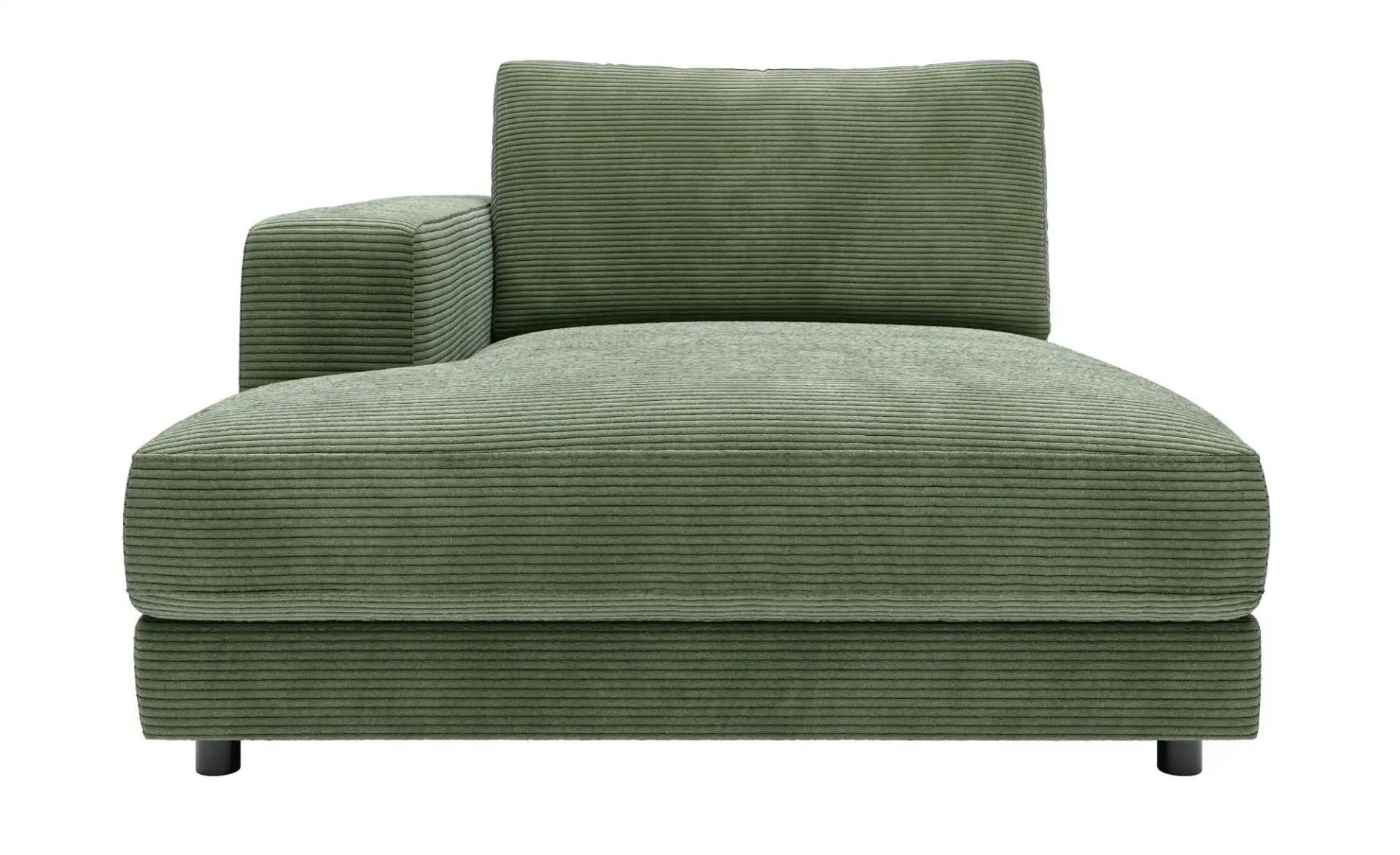 Jette Home Element Ottomane links in Cord Sila ¦ grün ¦ Maße (cm): B: 125 H: 85 T: 170.0 Polstermöbel > Sofas > Modulsofas - Höffner
