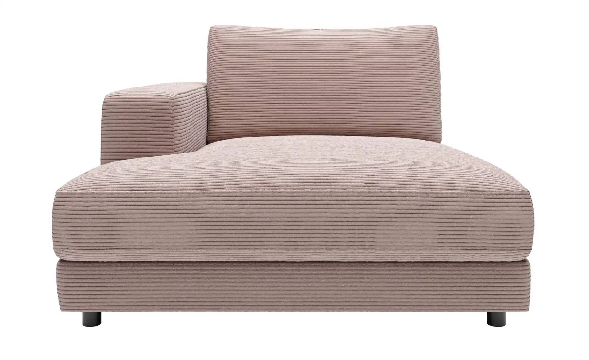 Jette Home Element Ottomane links in Cord Sila ¦ rosa/pink ¦ Maße (cm): B: 125 H: 85 T: 170.0 Polstermöbel > Sofas > Modulsofas - Höffner