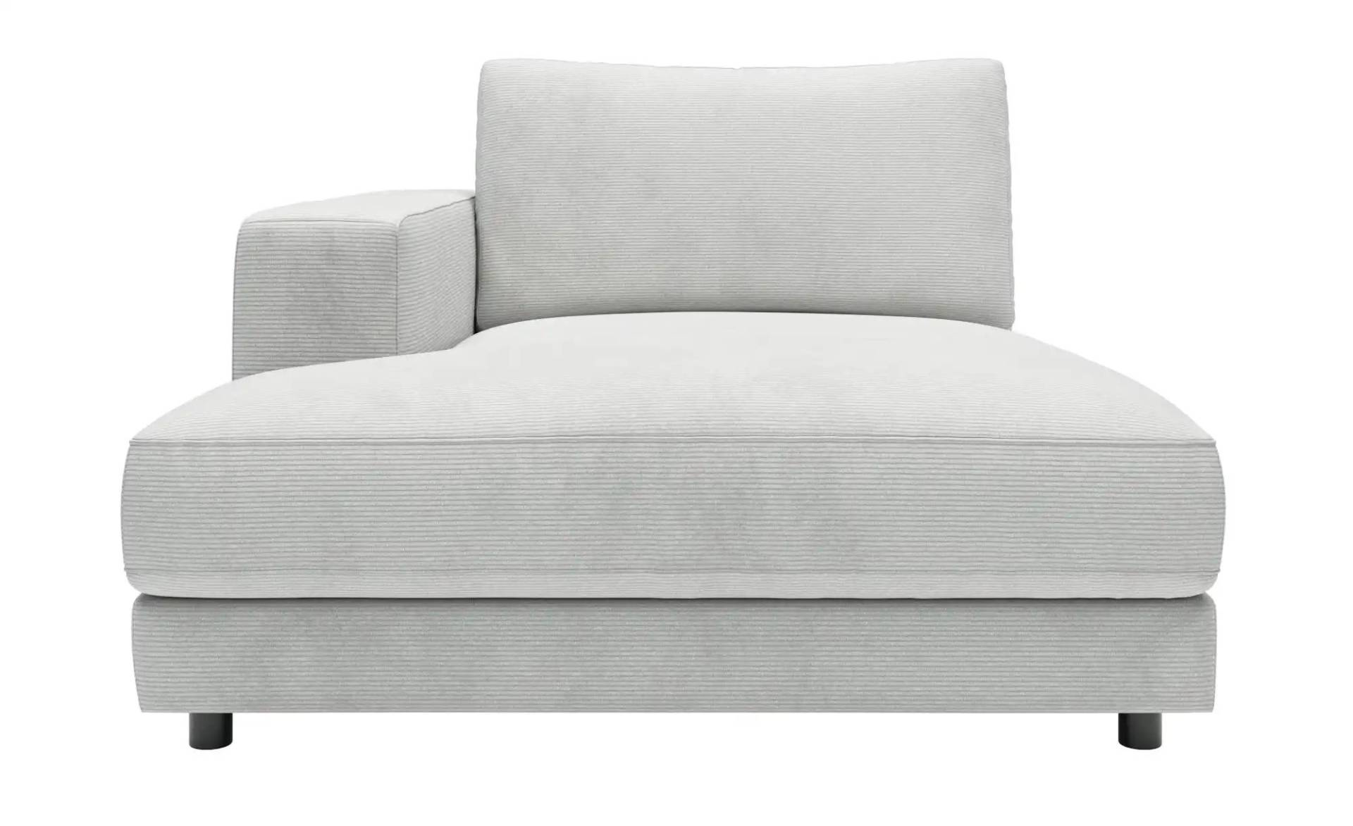 Jette Home Element Ottomane links in Feincord Sila ¦ grau ¦ Maße (cm): B: 125 H: 85 T: 170.0 Polstermöbel > Sofas > Modulsofas - Höffner