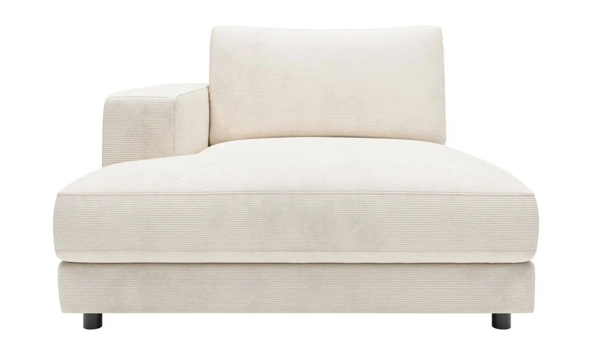 Jette Home Element Ottomane links in Feincord Sila ¦ weiß ¦ Maße (cm): B: 125 H: 85 T: 170.0 Polstermöbel > Sofas > Modulsofas - Höffner