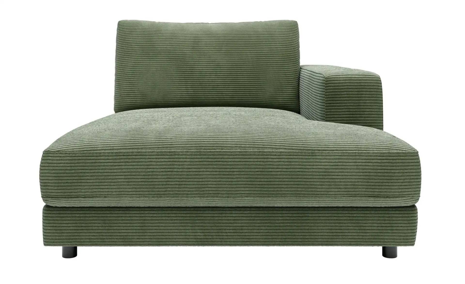 Jette Home Element Ottomane rechts in Cord Sila ¦ grün ¦ Maße (cm): B: 125 H: 85 T: 170.0 Polstermöbel > Sofas > Modulsofas - Höffner