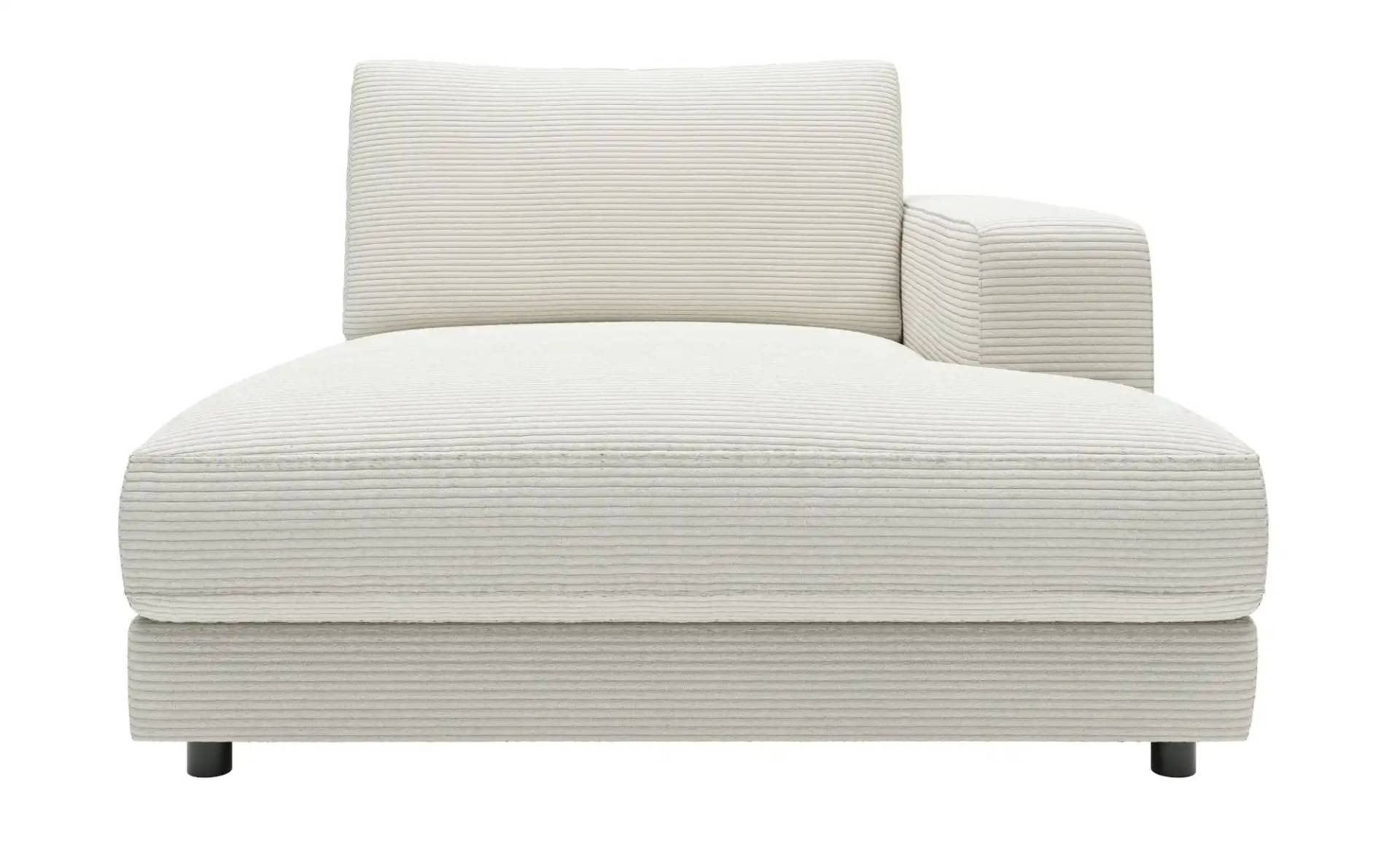 Jette Home Element Ottomane rechts in Cord Sila ¦ weiß ¦ Maße (cm): B: 125 H: 85 T: 170.0 Polstermöbel > Sofas > Modulsofas - Höffner