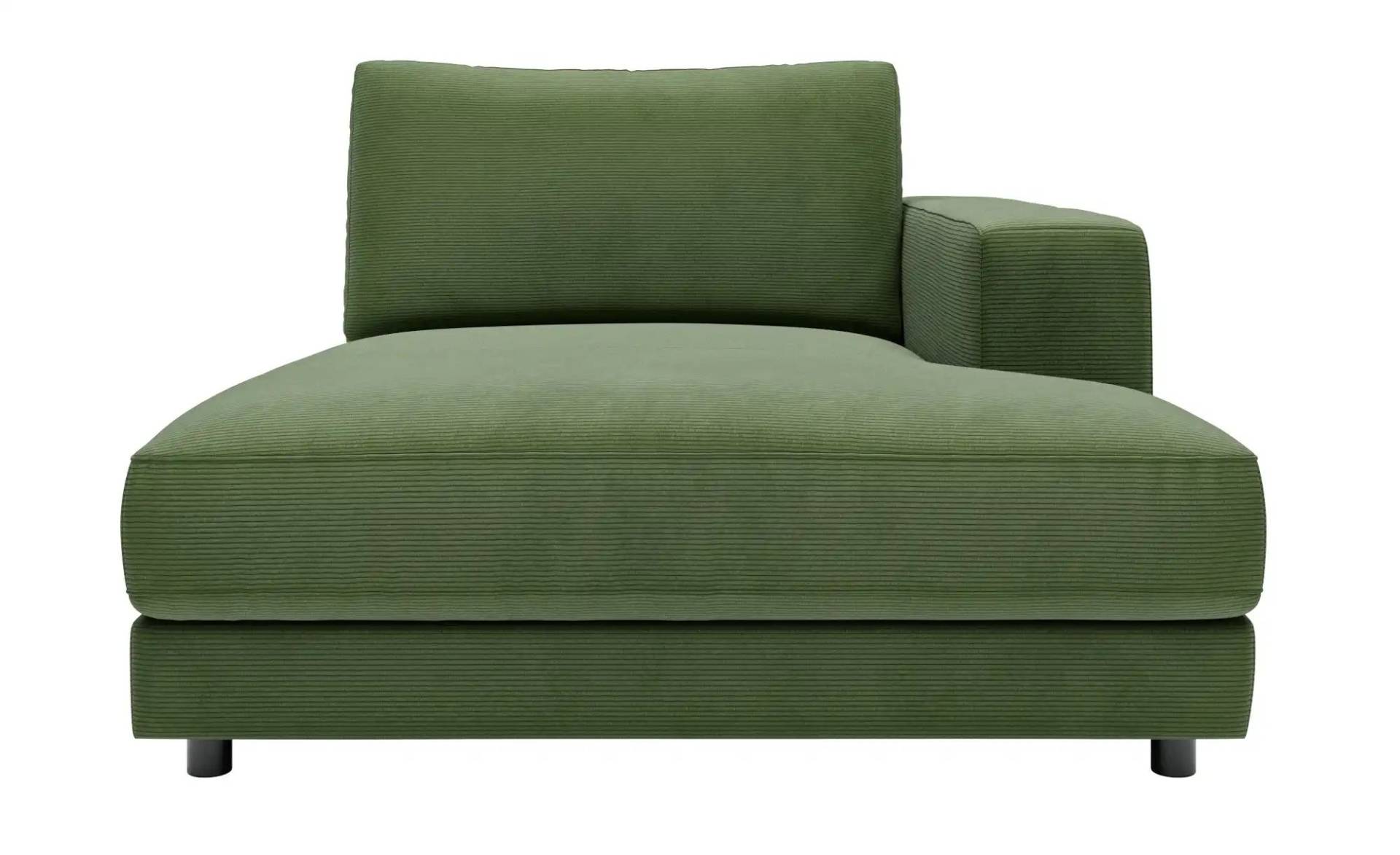 Jette Home Element Ottomane rechts in Feincord Sila ¦ grün ¦ Maße (cm): B: 125 H: 85 T: 170.0 Polstermöbel > Sofas > Modulsofas - Höffner