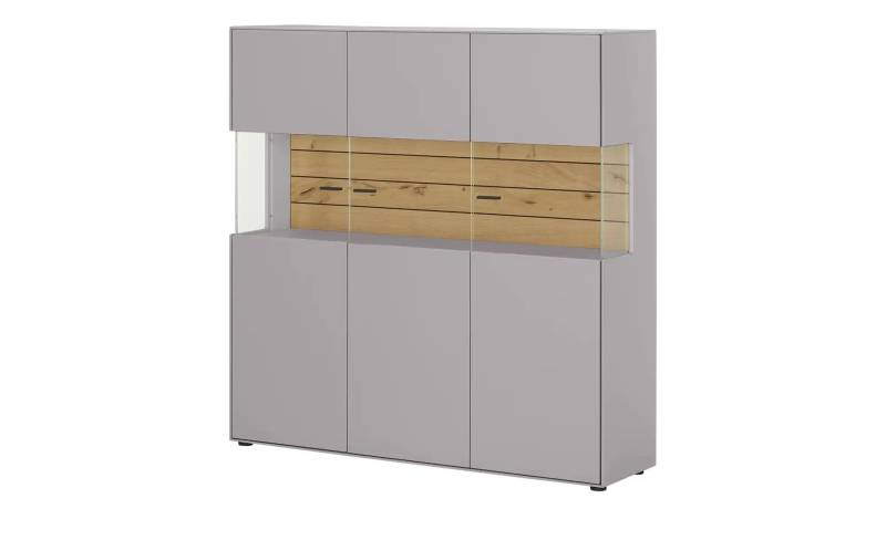 Jette Home Highboard  Como ¦ grau ¦ Maße (cm): B: 139 H: 139 T: 38.0 Kommoden & Sideboards > Highboards - Möbel Kraft