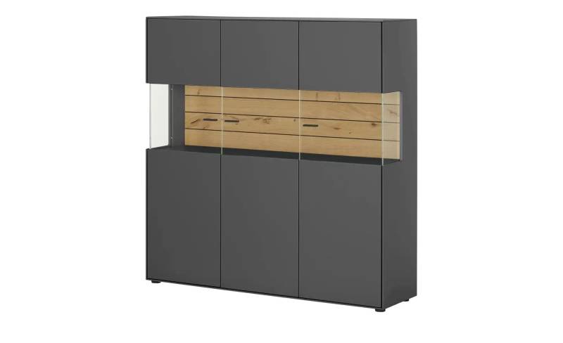 Jette Home Highboard  Como ¦ grau ¦ Maße (cm): B: 139 H: 139 T: 38.0 Kommoden & Sideboards > Highboards - Möbel Kraft