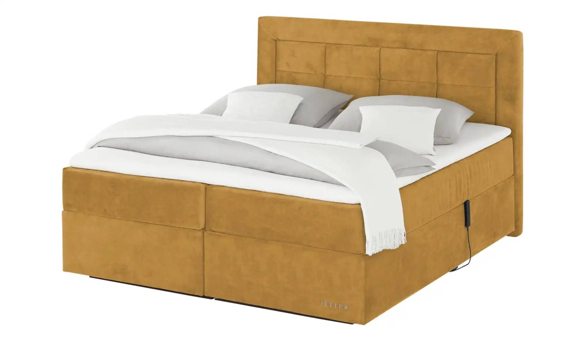 Jette Home Motor-Boxspringbett  Jette Patch ¦ gelb ¦ Maße (cm): B: 162 H: 127 Betten > Boxspringbetten - Möbel Kraft