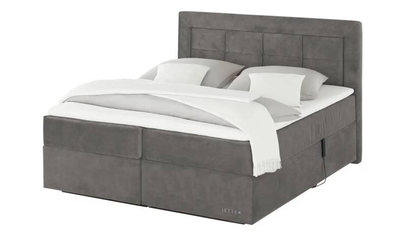 Jette Home Motor-Boxspringbett  Jette Patch ¦ grau ¦ Maße (cm): B: 182 H: 127 Betten > Komfortbetten - Höffner