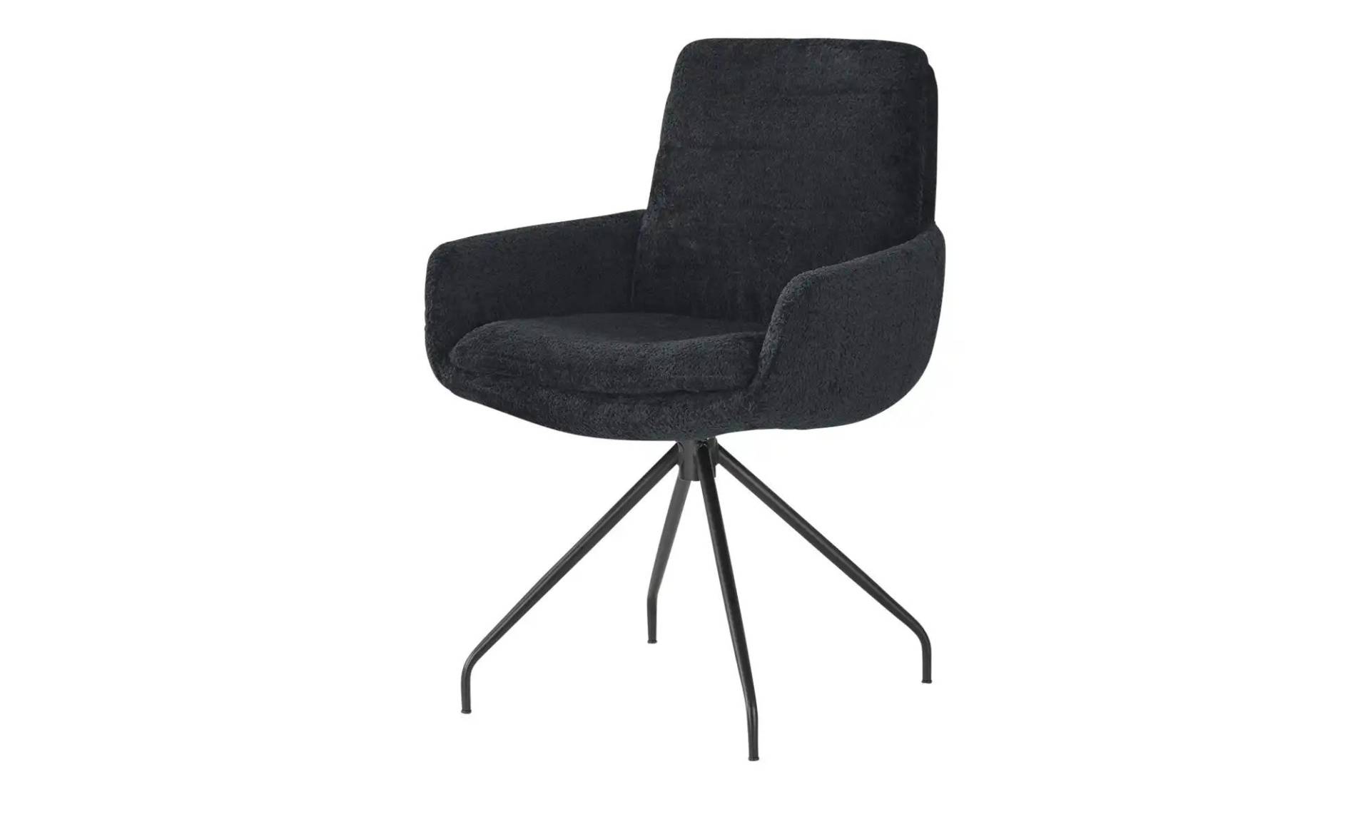 Jette Home Polsterstuhl  Ferro ¦ schwarz ¦ Maße (cm): B: 64 H: 85 T: 70.0 Stühle > Esszimmerstühle > Esszimmerstühle mit Armlehnen - Höffner