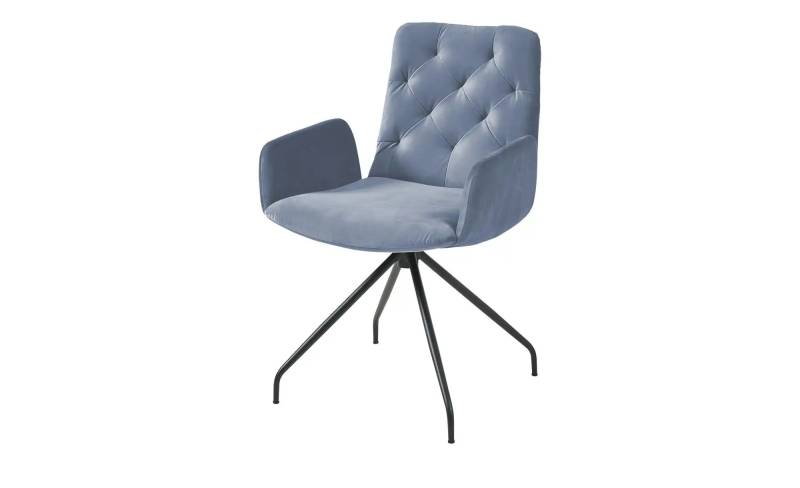 Jette Home Polsterstuhl  Salo ¦ blau ¦ Maße (cm): B: 59 H: 87 T: 66.0 Stühle > Esszimmerstühle > Esszimmerstühle mit Armlehnen - Höffner