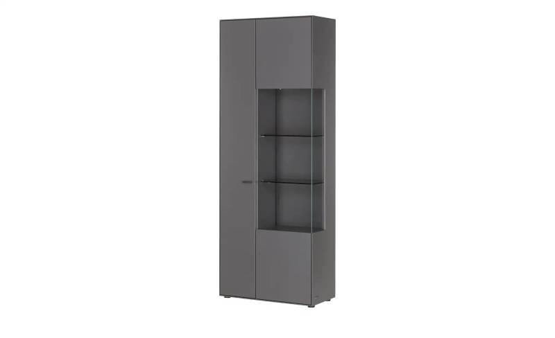 Jette Home Vitrine  Como ¦ grau ¦ Maße (cm): B: 77 H: 206 T: 38.0 Schränke > Vitrinen - Höffner