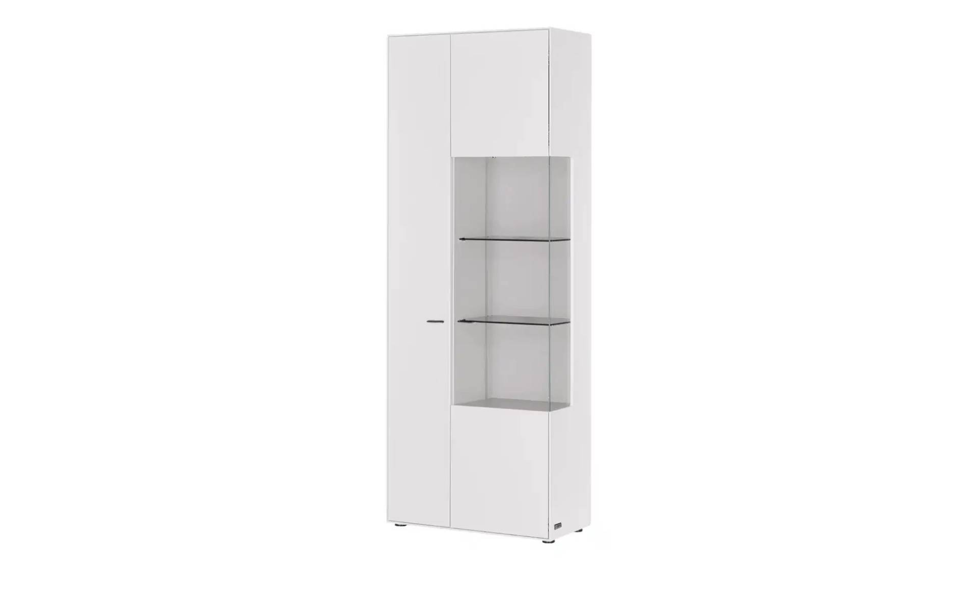 Jette Home Vitrine  Como ¦ weiß ¦ Maße (cm): B: 77 H: 206 T: 38.0 Schränke > Vitrinen - Höffner