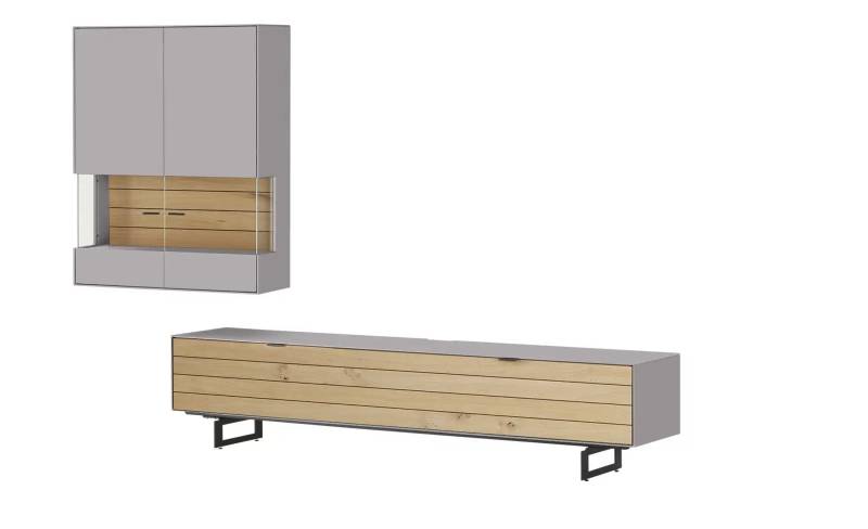 Jette Home Wohnkombination  Como ¦ grau ¦ Maße (cm): B: 287 H: 200 T: 46.0 Kommoden & Sideboards > Wohnwände - Möbel Kraft
