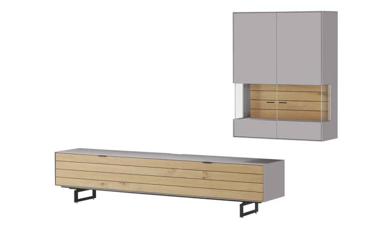 Jette Home Wohnkombination  Como ¦ grau ¦ Maße (cm): B: 287 H: 200 T: 46.0 Kommoden & Sideboards > Wohnwände - Möbel Kraft