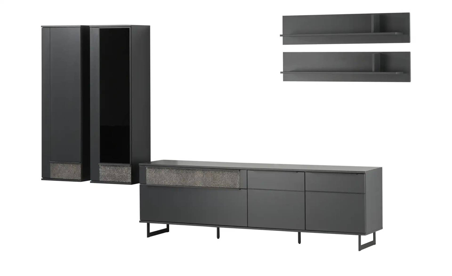 Jette Home Wohnkombination  Stone ¦ grau ¦ Maße (cm): B: 364 H: 198 T: 46.0 Kommoden & Sideboards > Wohnwände - Möbel Kraft