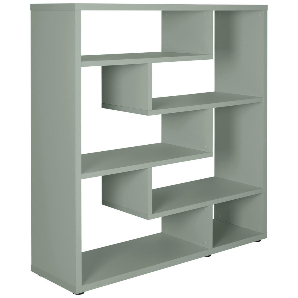 Jimmylee Babyregal Milan und Mia, Grün, Holzwerkstoff, 4 Fächer, 130x134x40 cm, DIN EN ISO 9001, stehend, individuell planbar, Kinder- & Jugendzimmer, Kindermöbel, Kinderregale von Jimmylee