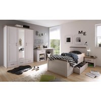 Begabino Jugendzimmer-Set "Luca, TOPSELLER Möbel-Set komplett Zimmer", (Set, 4 St., Bett, Nachttisch, Kleiderschrank und Schreibtisch) von Begabino