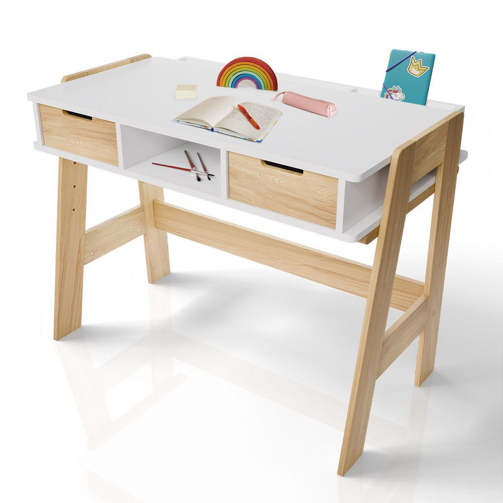 Juskys KINDERSCHREIBTISCH Weiß
