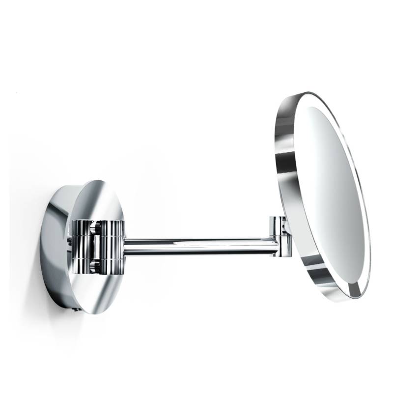Just Look Plus WR Akku Schminkspiegel mit Licht Bad, H: 21,5 cm, B: 37 cm, Chrom, 5x Vergrößerung