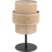 Jute Tischleuchte Metall 38 cm hoch Ø 20 cm Boho E27 von TK Lighting
