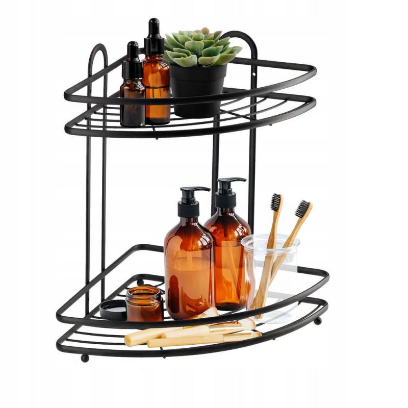 KADAX BADEZIMMER-ECKREGAL, Schwarz