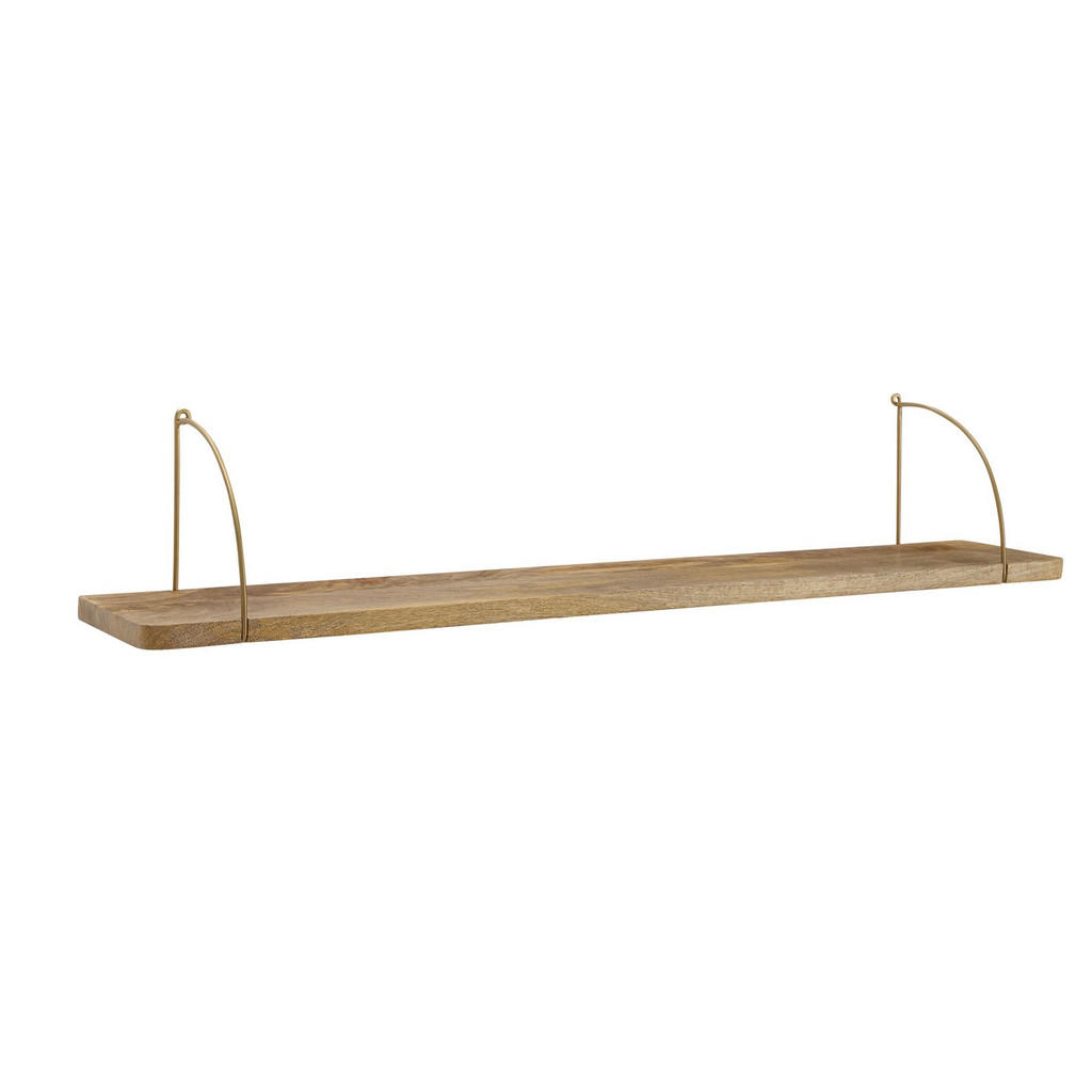 Kadima Design Wandregal, Beige, Holz, Echtholz,Mangoholz, Rechteckig, 100x25x22 cm, Wohnzimmer, Regale, Wandregale von KADIMA DESIGN