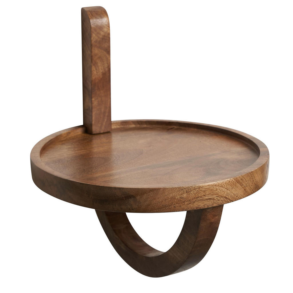 Kadima Design Wandregal, Braun, Holz, Echtholz,Mangoholz, Rund, 30x33x30 cm, Wohnzimmer, Regale, Wandregale von KADIMA DESIGN