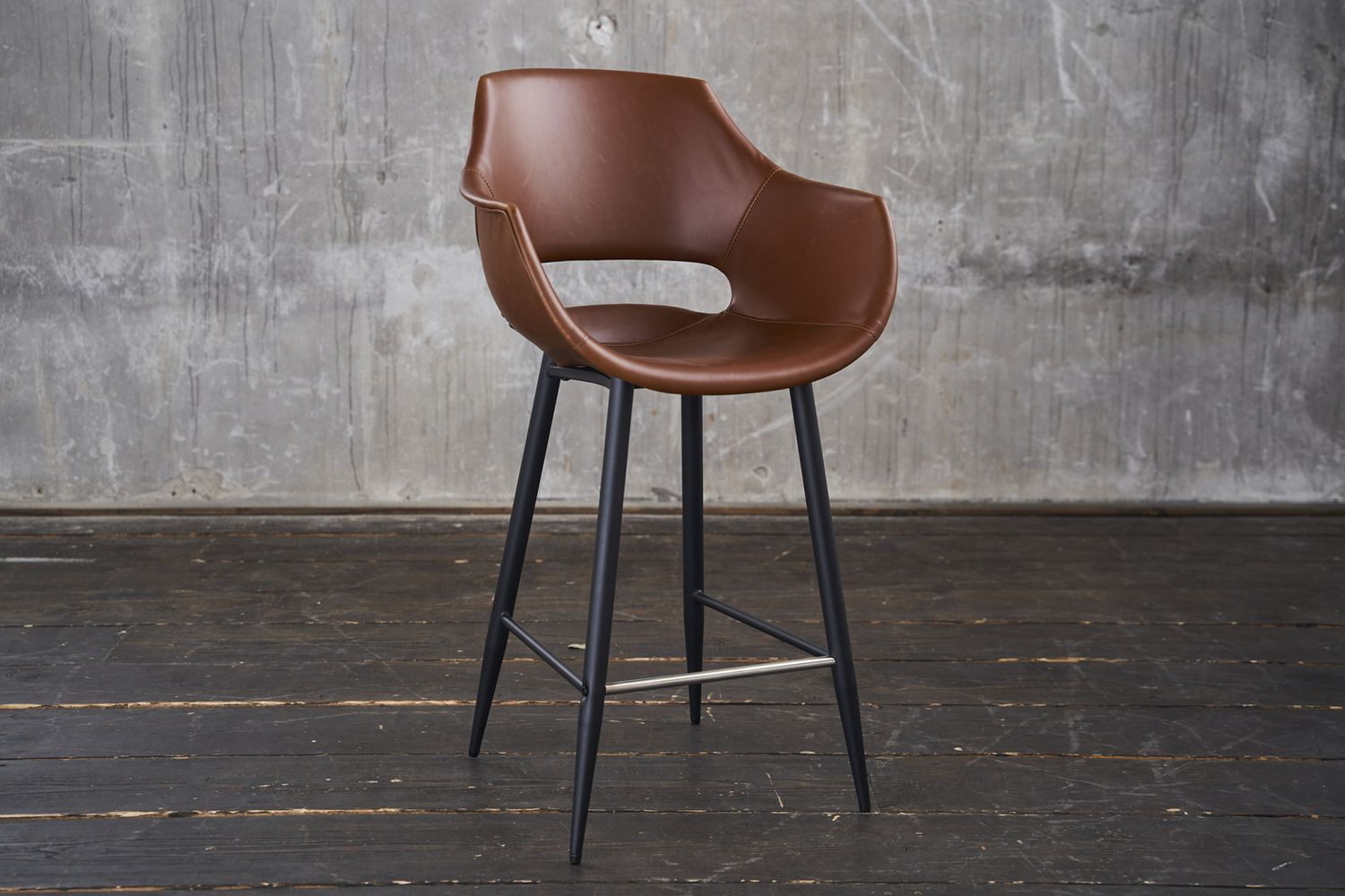 KAWOLA Barhocker ZAJA Barstuhl Sitzhöhe 76 cm Kunstleder cognac KAWOLA Barhocker ZAJA Barstuhl Sitzhöhe 76 cm Kunstleder cognac
