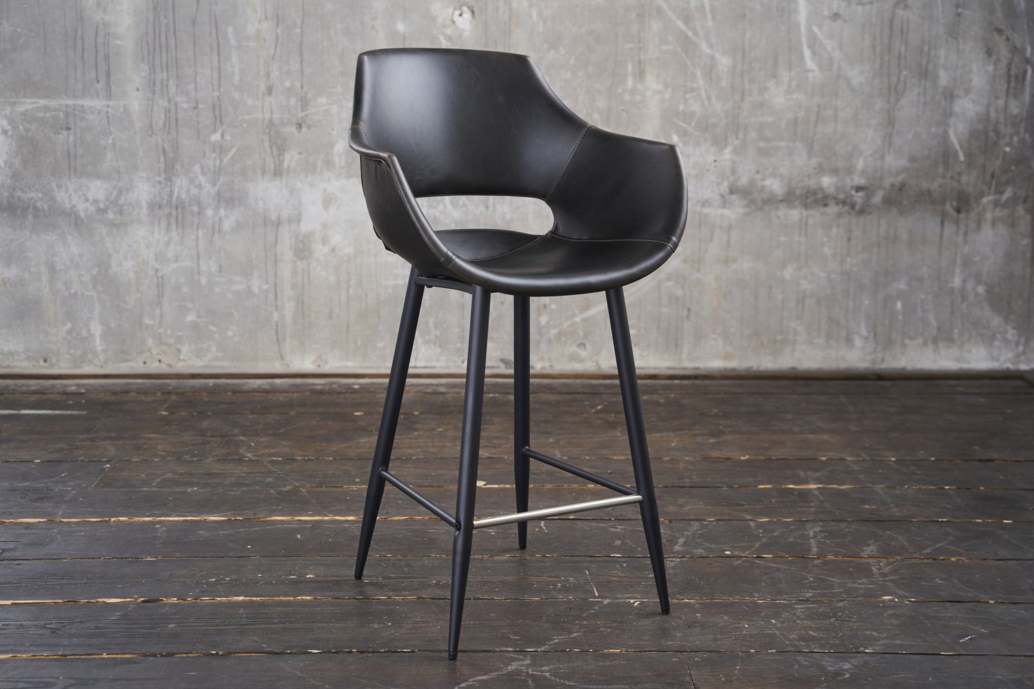 KAWOLA Barhocker ZAJA Barstuhl Sitzhöhe 76 cm Kunstleder schwarz KAWOLA Barhocker ZAJA Barstuhl Sitzhöhe 76 cm Kunstleder schwarz