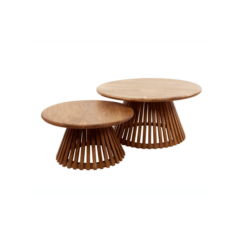 KAWOLA COUCHTISCH-SET Braun