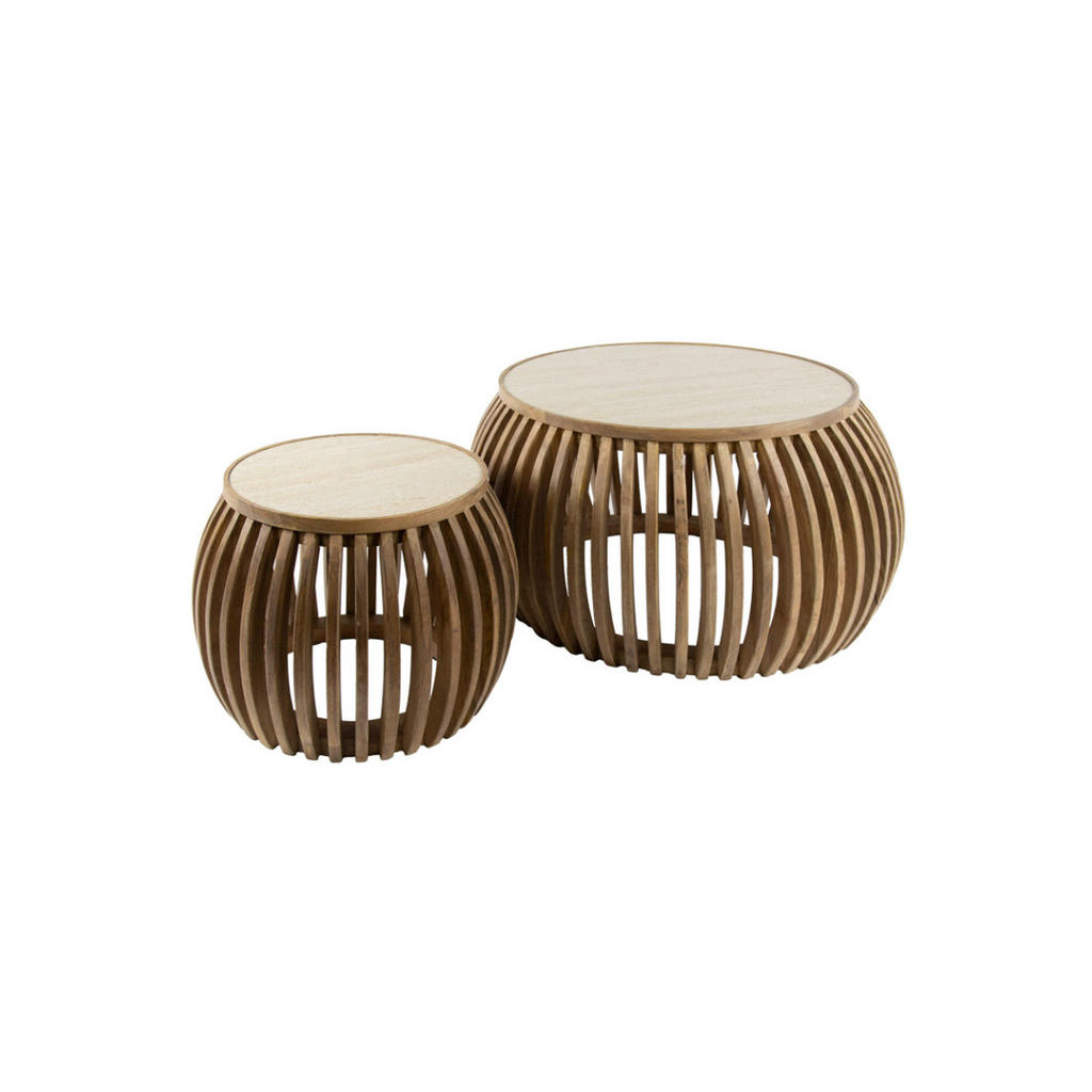 KAWOLA COUCHTISCH-SET Weiß