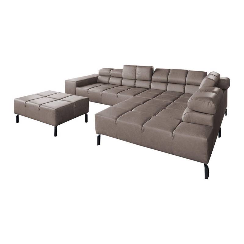 KAWOLA ECKSOFA Dunkelbraun
