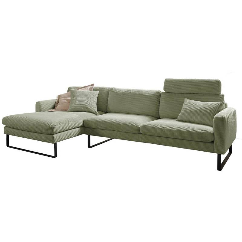 KAWOLA ECKSOFA Dunkelgrün