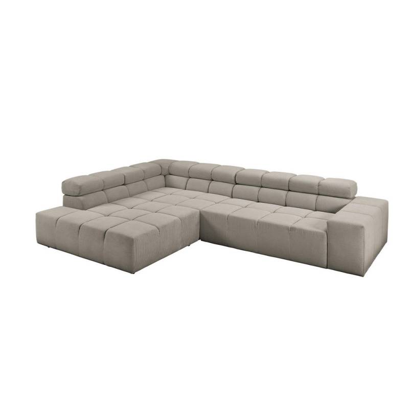 KAWOLA ECKSOFA Grau, Schwarz