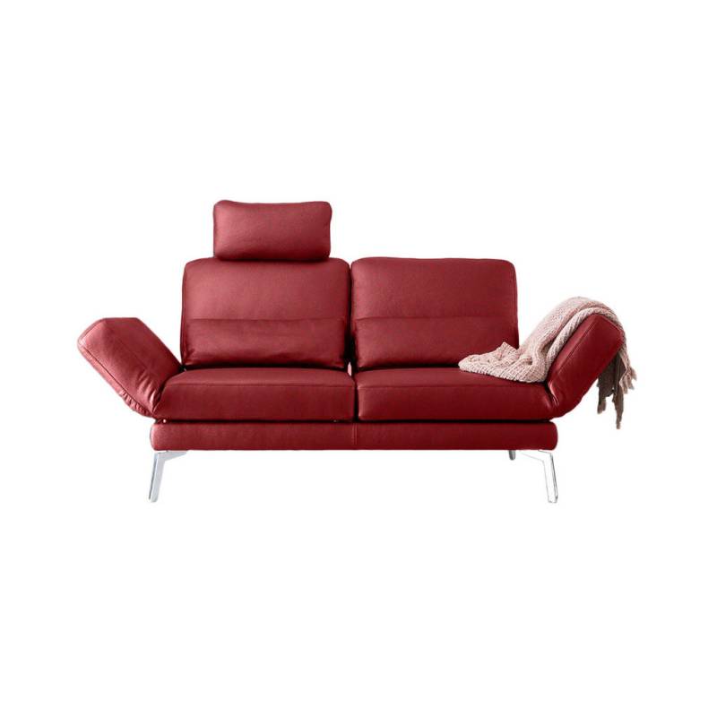 KAWOLA LEDERSOFA Rot