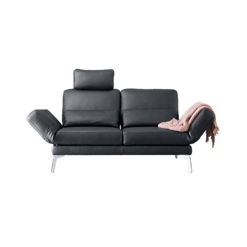 KAWOLA LEDERSOFA Schwarz