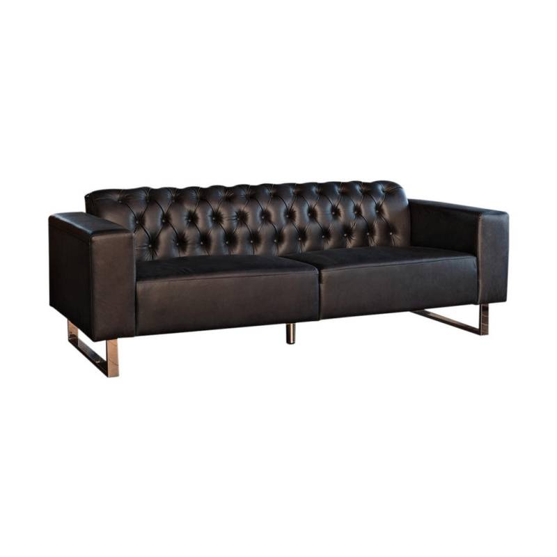 KAWOLA LEDERSOFA Schwarz