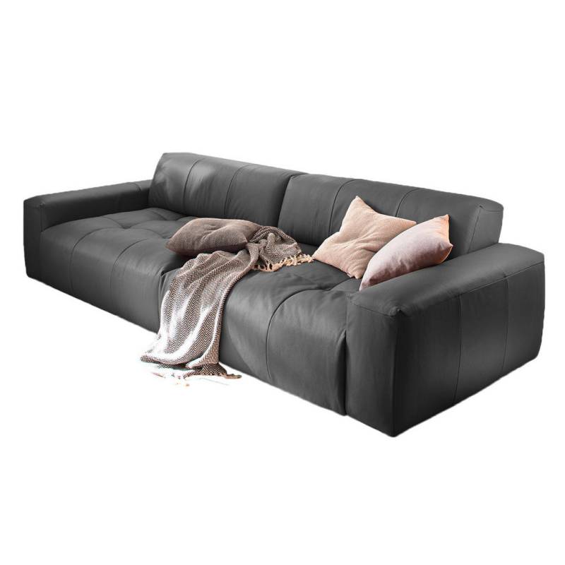 KAWOLA LEDERSOFA Schwarz