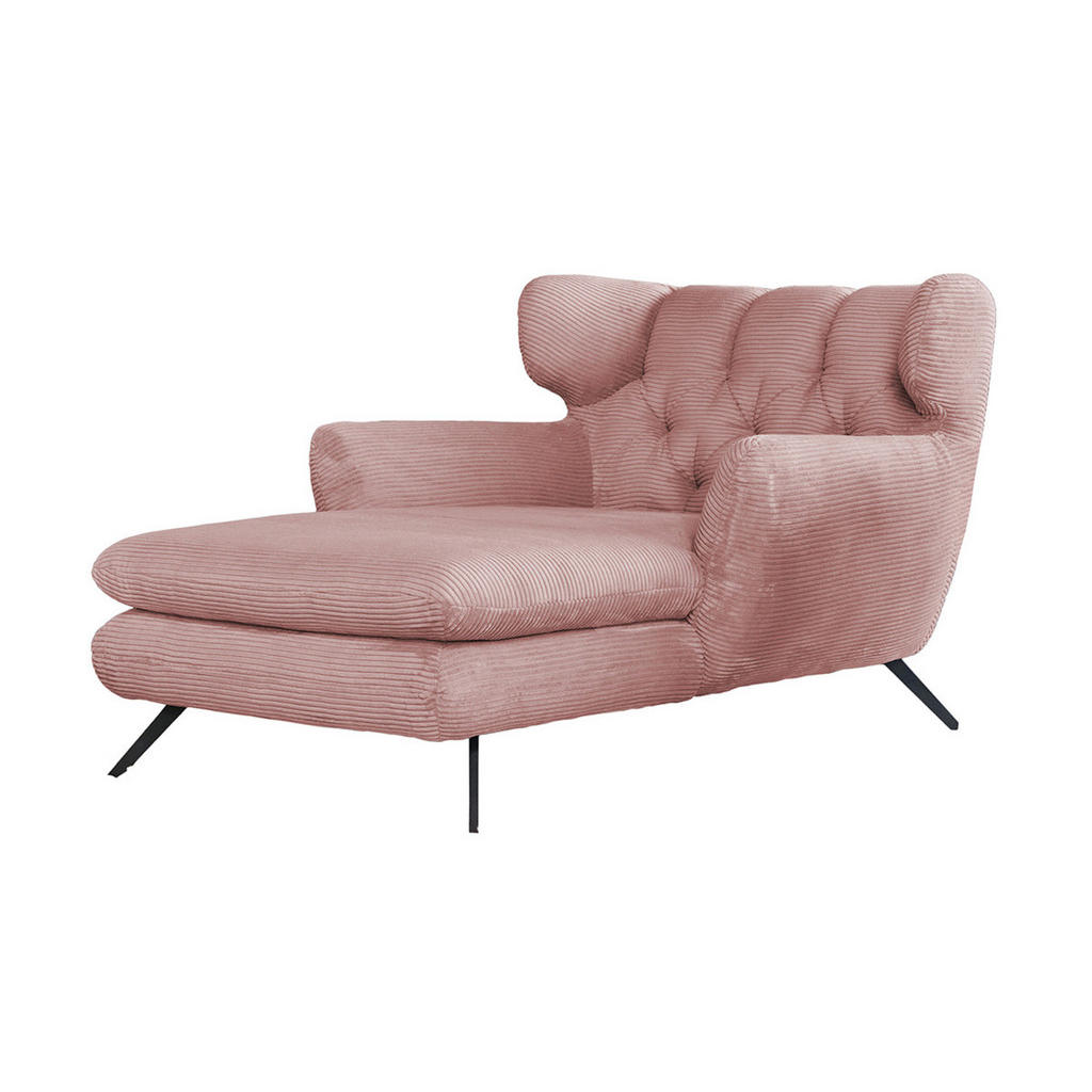 Kawola Longseat, Rosa, Textil, 130x95x160 cm, Wohnzimmer, Sessel, Polstersessel von KAWOLA