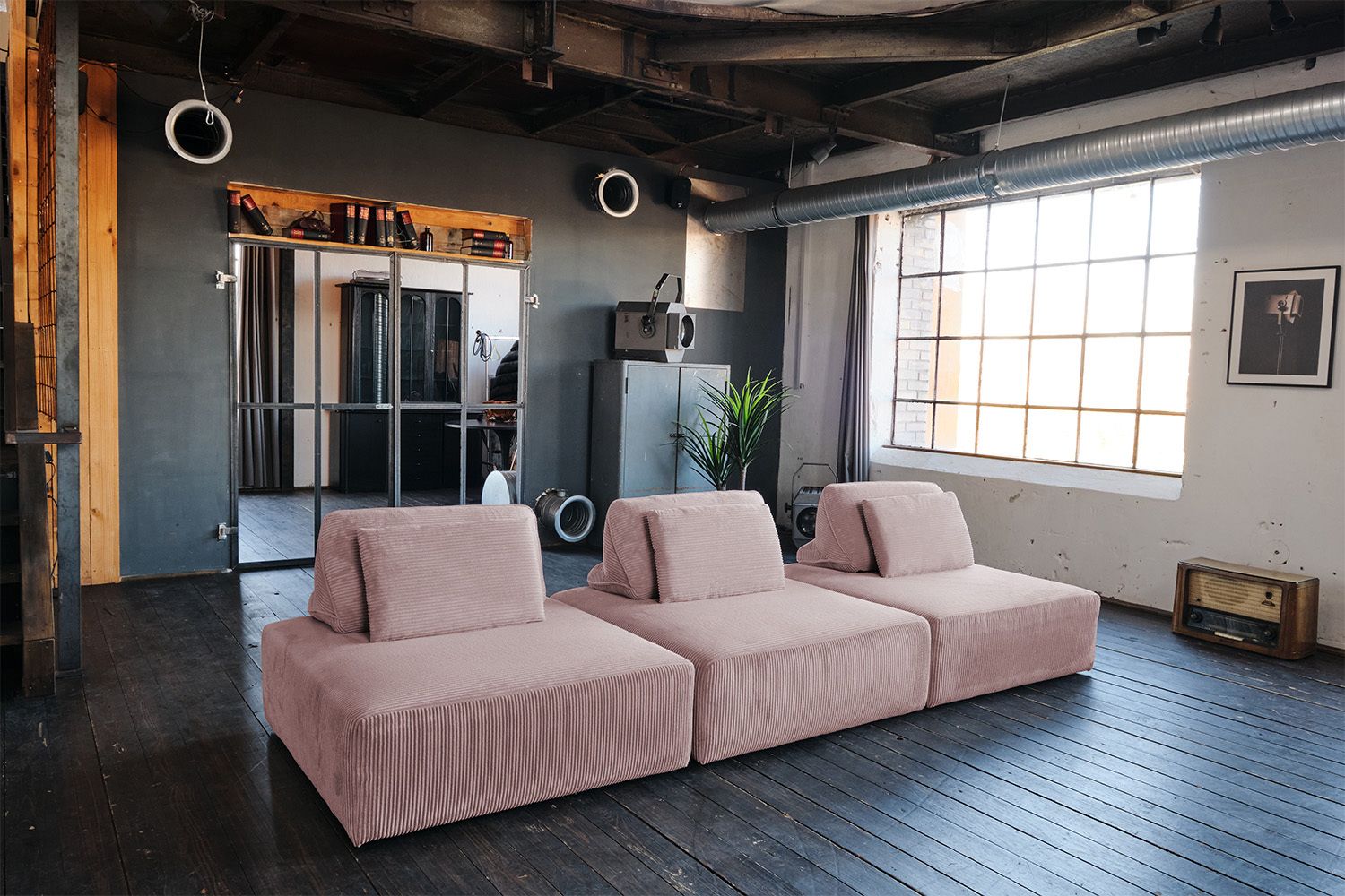KAWOLA Modulsofa WIOLO SOFT 3 Module 3 Rückenkissen Cord rosa KAWOLA Modulsofa WIOLO SOFT 3 Module 3 Rückenkissen Cord rosa